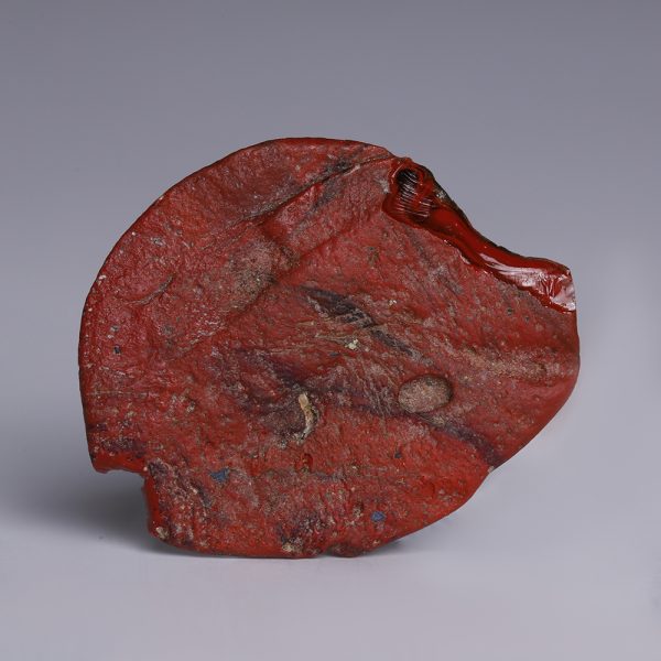 An Egyptian Red Faience Plaque of a Fish