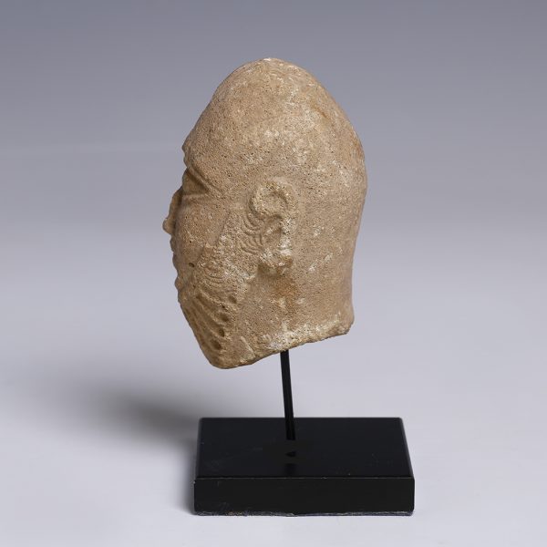 Akkadian Stone Head of A King Worshipper