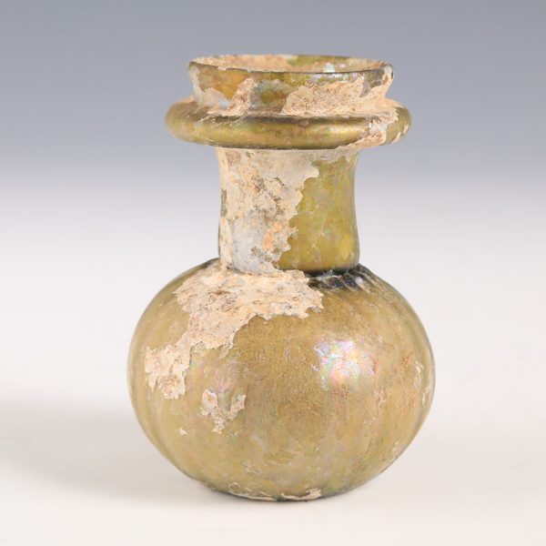 Roman Yellow Glass Sprinkler Flask
