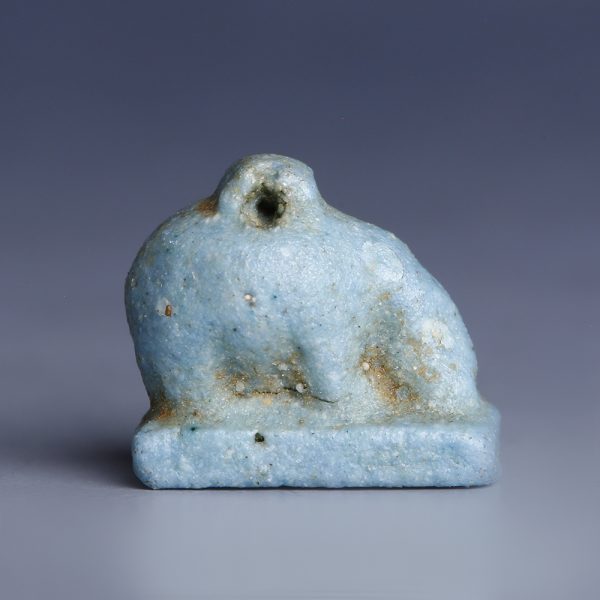 Egyptian Faience Amulet of Goddess Nut as a Sow