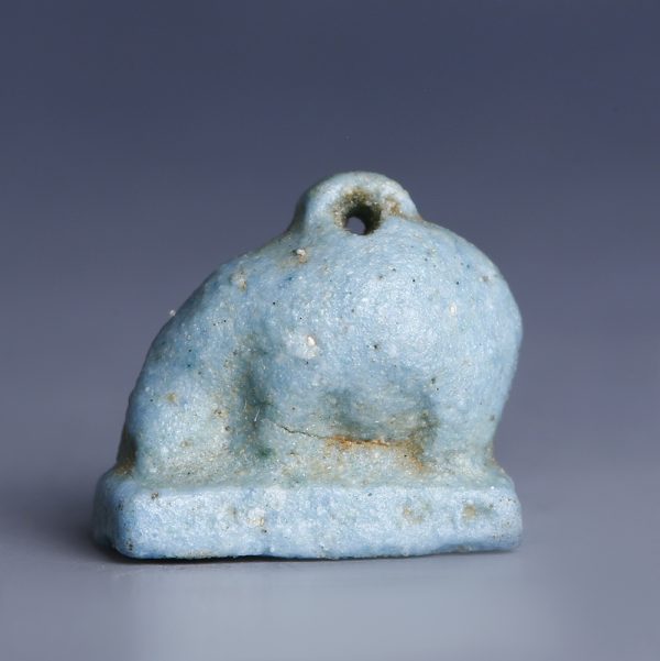 Egyptian Faience Amulet of Goddess Nut as a Sow