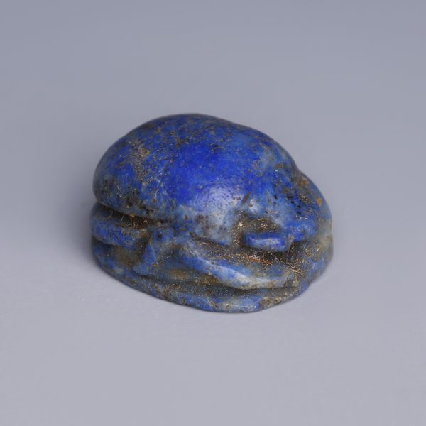 Ancient Egyptian Lapis Lazuli Scarab Amulet
