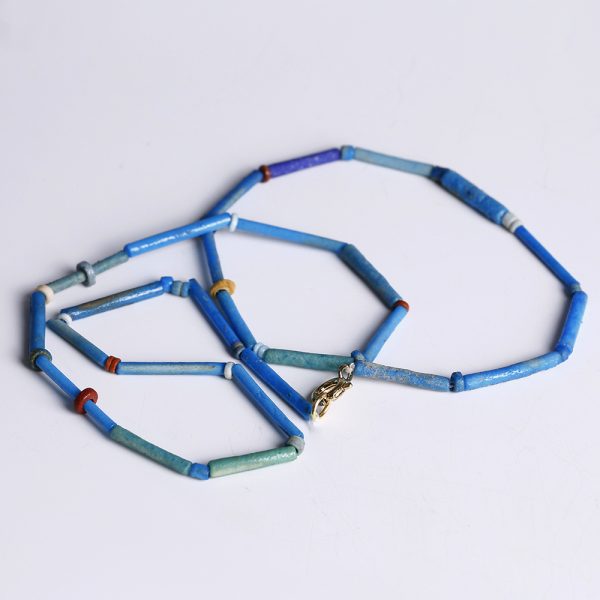 Egyptian Necklace with Turquoise Faience Beads