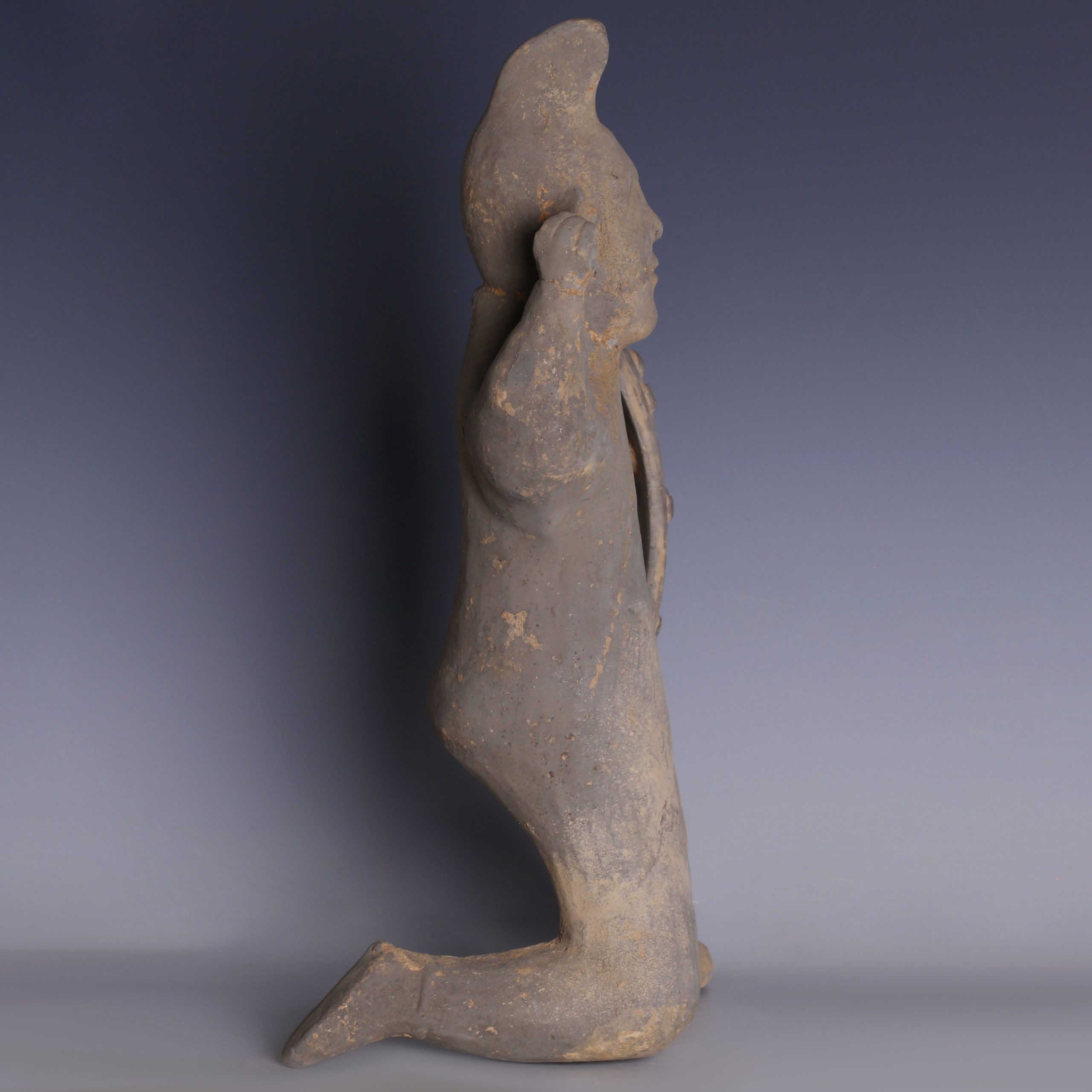 Han Dynasty Warrior Figure with Shield Han Dynasty Warrior Figure with Shield