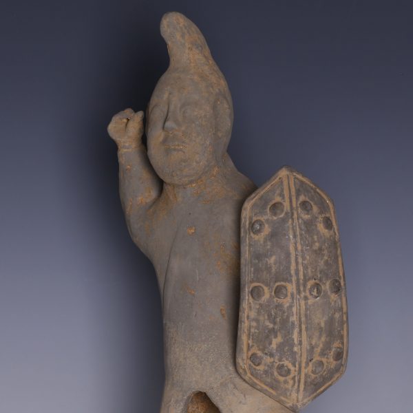 Han Dynasty Warrior Figure with Shield
