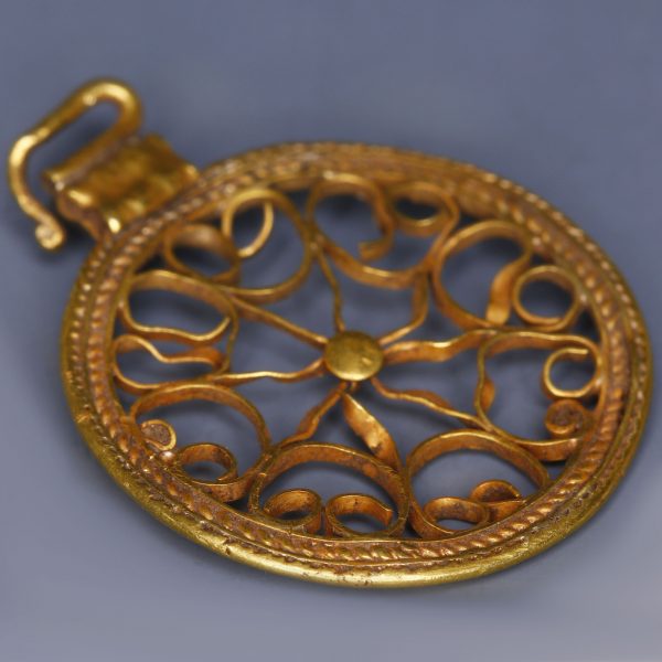 Late Roman Open-Work Gold Pendant