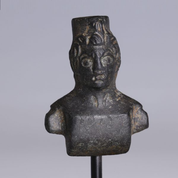 Roman Bronze Bust of Male Figure