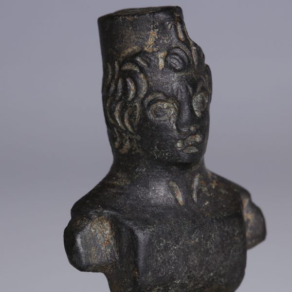 Roman Bronze Bust of Male Figure