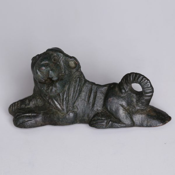 Roman Bronze Lion Statuette