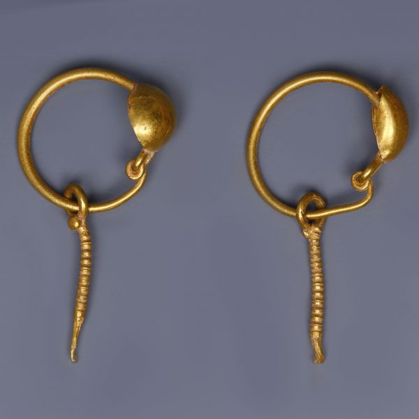 Roman Gold Disc Earrings