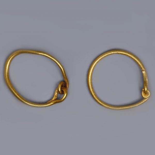 Roman Gold Loop Earrings