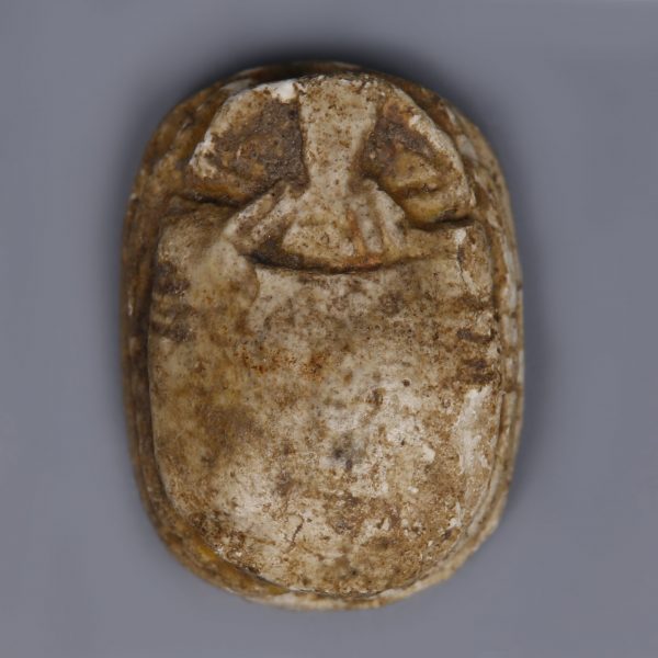 Egyptian Steatite Scarab Dedicated to Amun-Ra and Ma’at