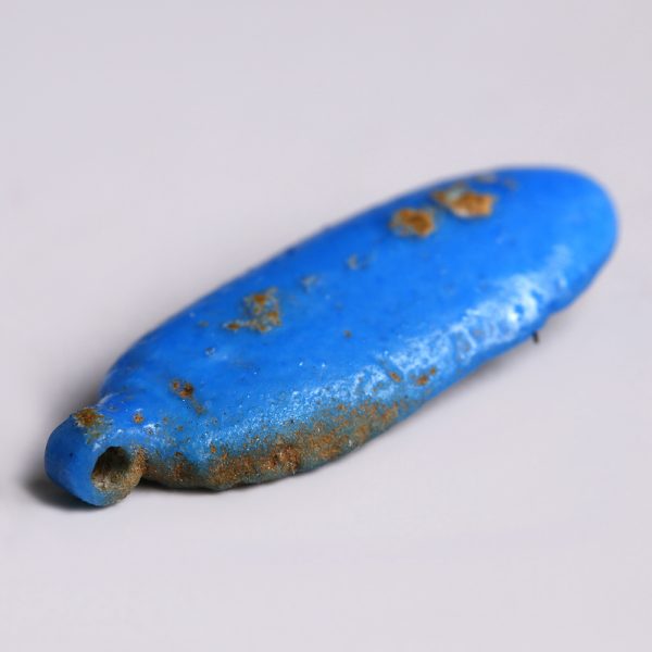 Egyptian Turquoise Faience Flower Amulet