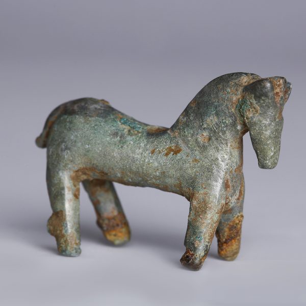 Near Eastern-Archaic Eastern Greek Bronze Statuette of a Horse