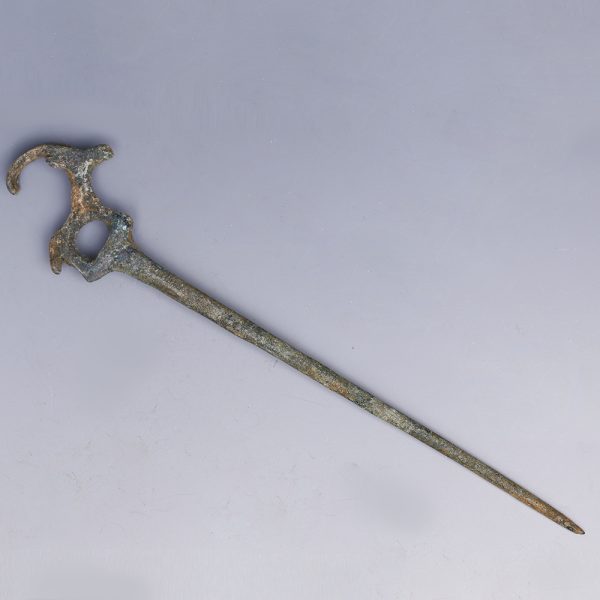 Luristan Bronze Pin with Ibex