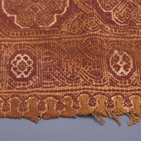 Large Coptic Textile Band with Rosettes and Geometric Motifs