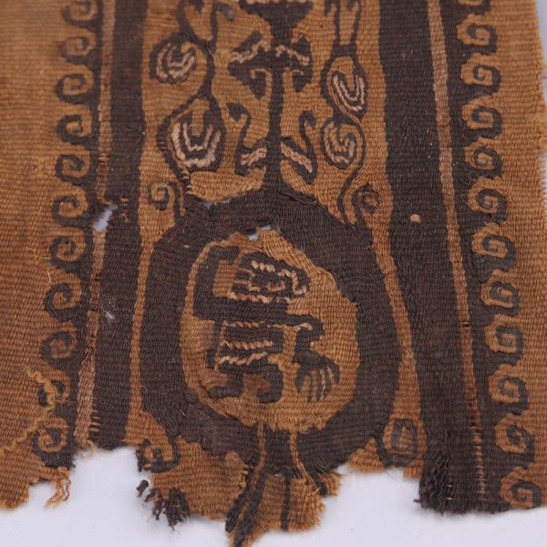 Coptic Textile Strip with Dancer, Zoomorphic and Floral Motifs