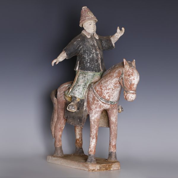 Chinese Qing Dynasty Horse Rider Statuette