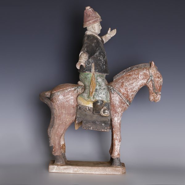 Chinese Qing Dynasty Horse Rider Statuette