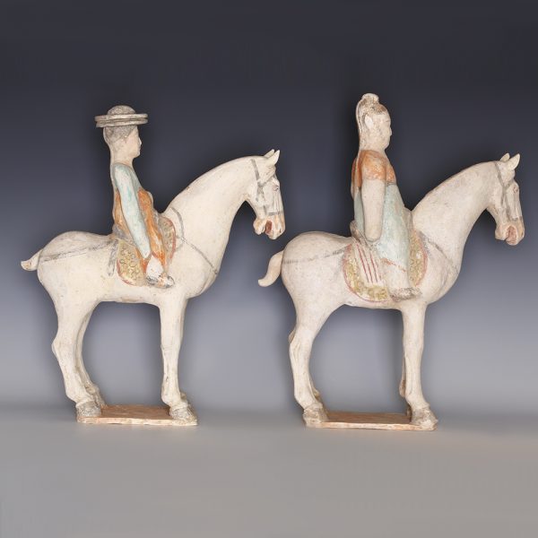 Pair of Tang Dynasty Horse & Rider