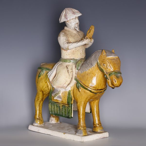 Qing Dynasty Sancai Glazed Musician on Horse