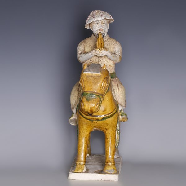Qing Dynasty Sancai Glazed Musician on Horse