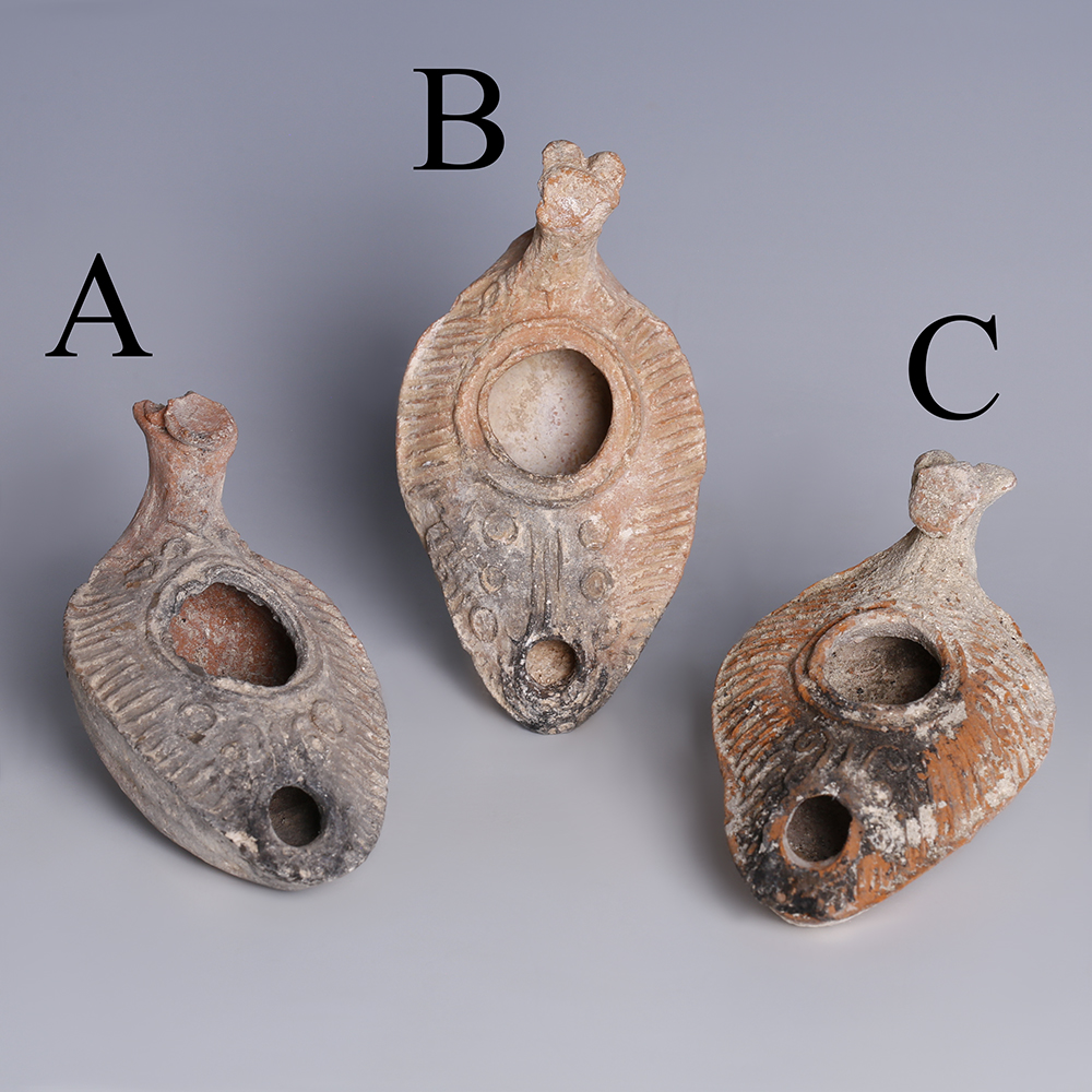 Selection of Byzantine Oil Lamps Byzantine Antiquities Ancient