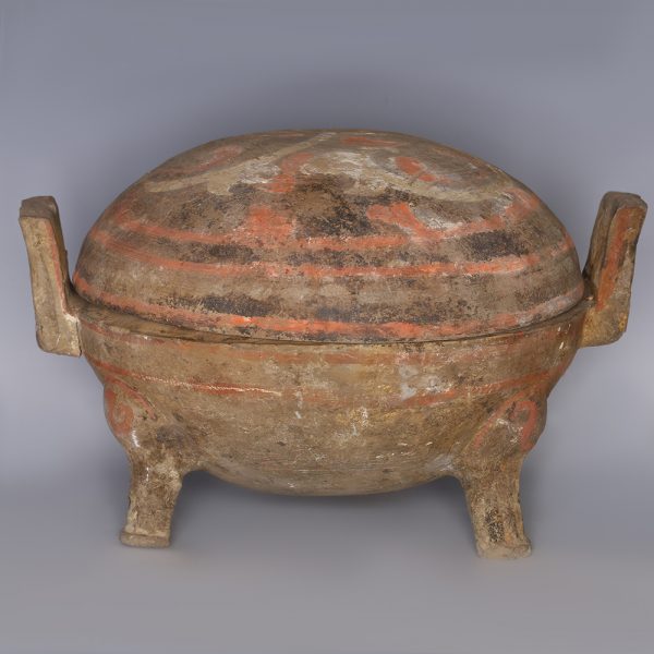 Western Han Painted Terracotta Tripod