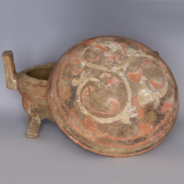 Western Han Painted Terracotta Tripod