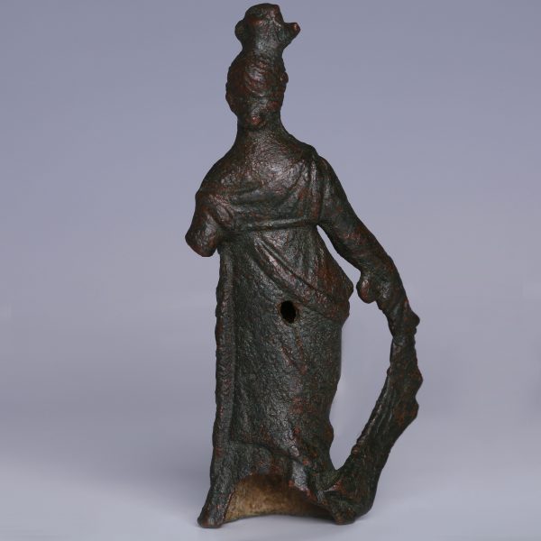 Ancient Roman Bronze Statuette of Isis-Fortuna