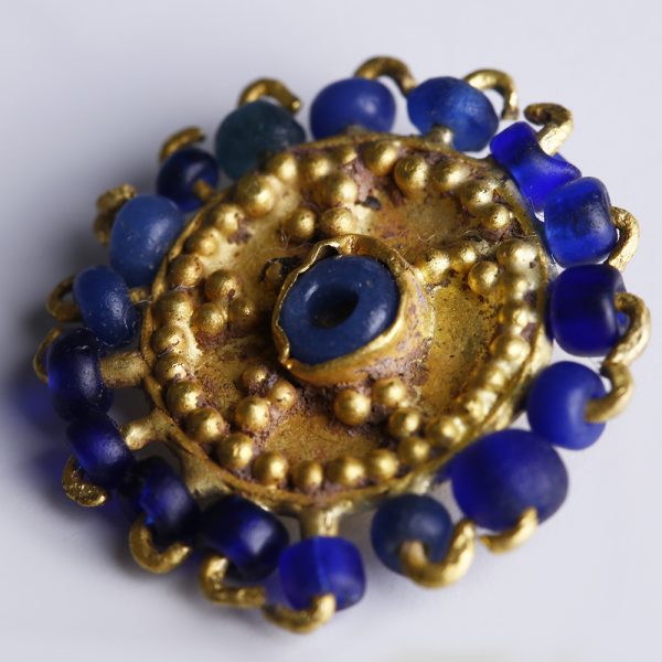 Near Eastern Applique with Blue Glass Beads