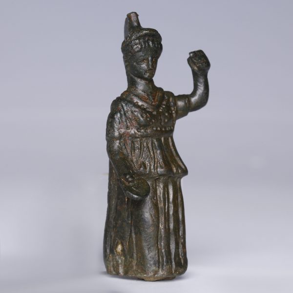 Roman Bronze Statuette of Minerva