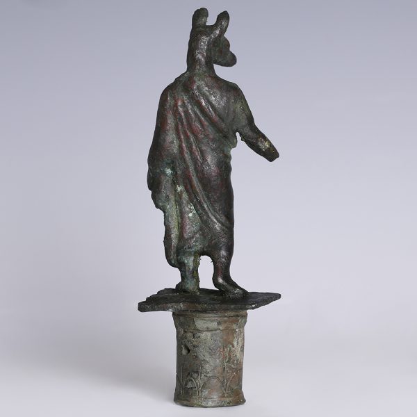 Egyptian Bronze Staff Head of Hermanubis