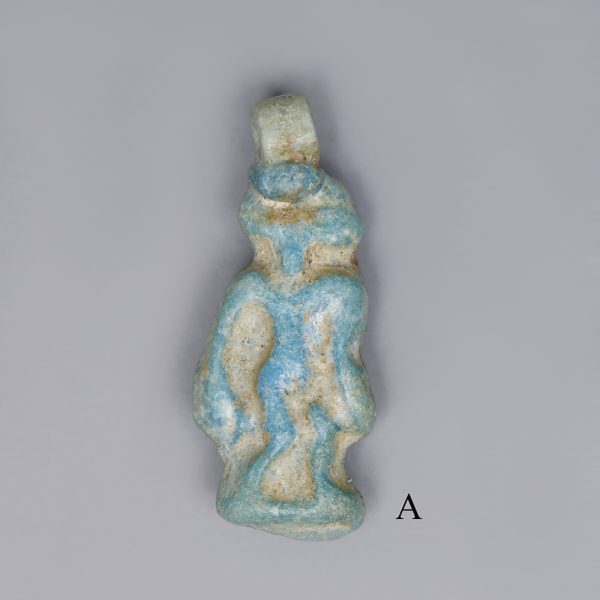 egyptian faience amulet bes 4