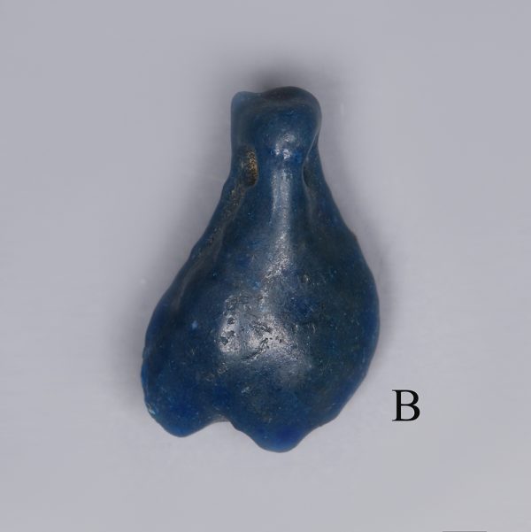 egyptian faience blue flower amulet b