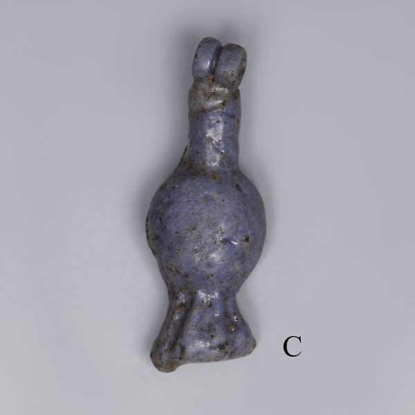 egyptian faience blue flower amulet c