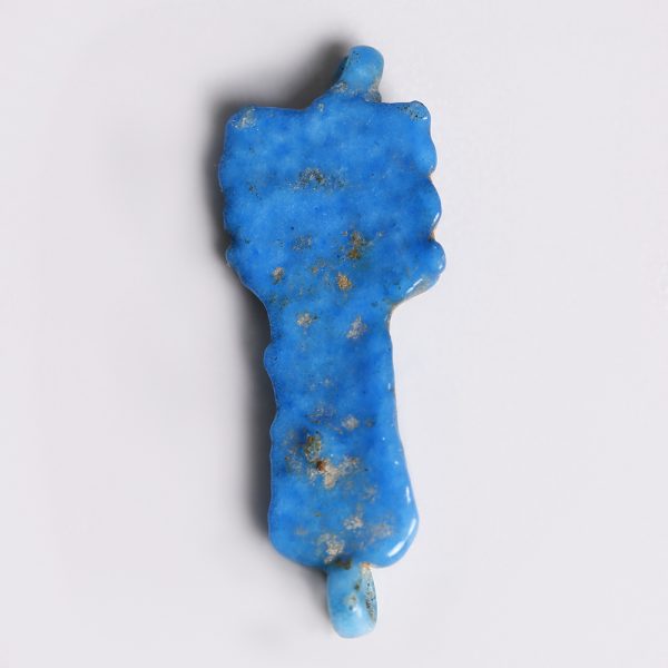 Egyptian Turquoise Faience Djed Pillar Amulet