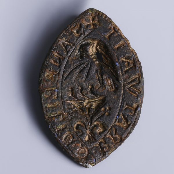 Medieval Person Bronze Seal with ‘Pelican in her Piety’