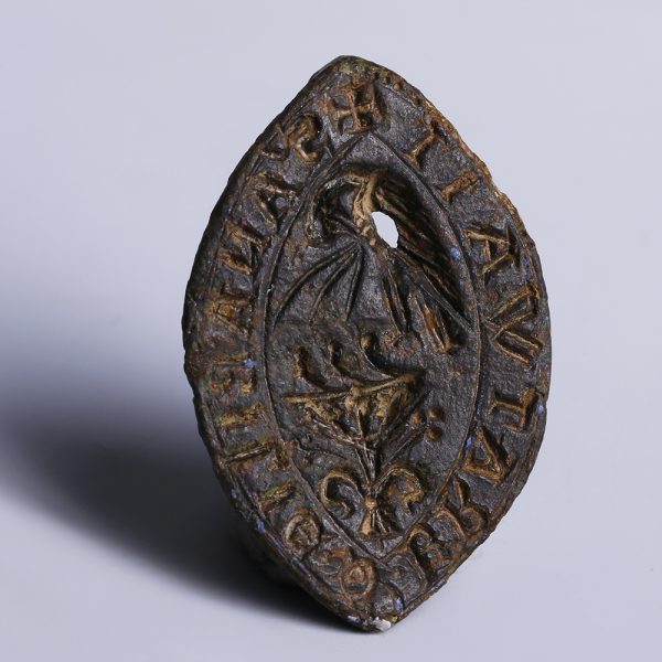 Medieval Person Bronze Seal with ‘Pelican in her Piety’