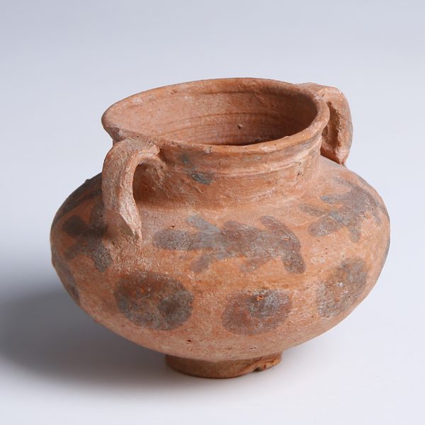 Nabataean Red Terracotta Vessel with Handles