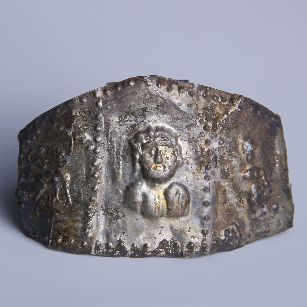 Phoenician Silver Funerary Diadem with Theseus Phoenician Silver Funerary Diadem with Theseus