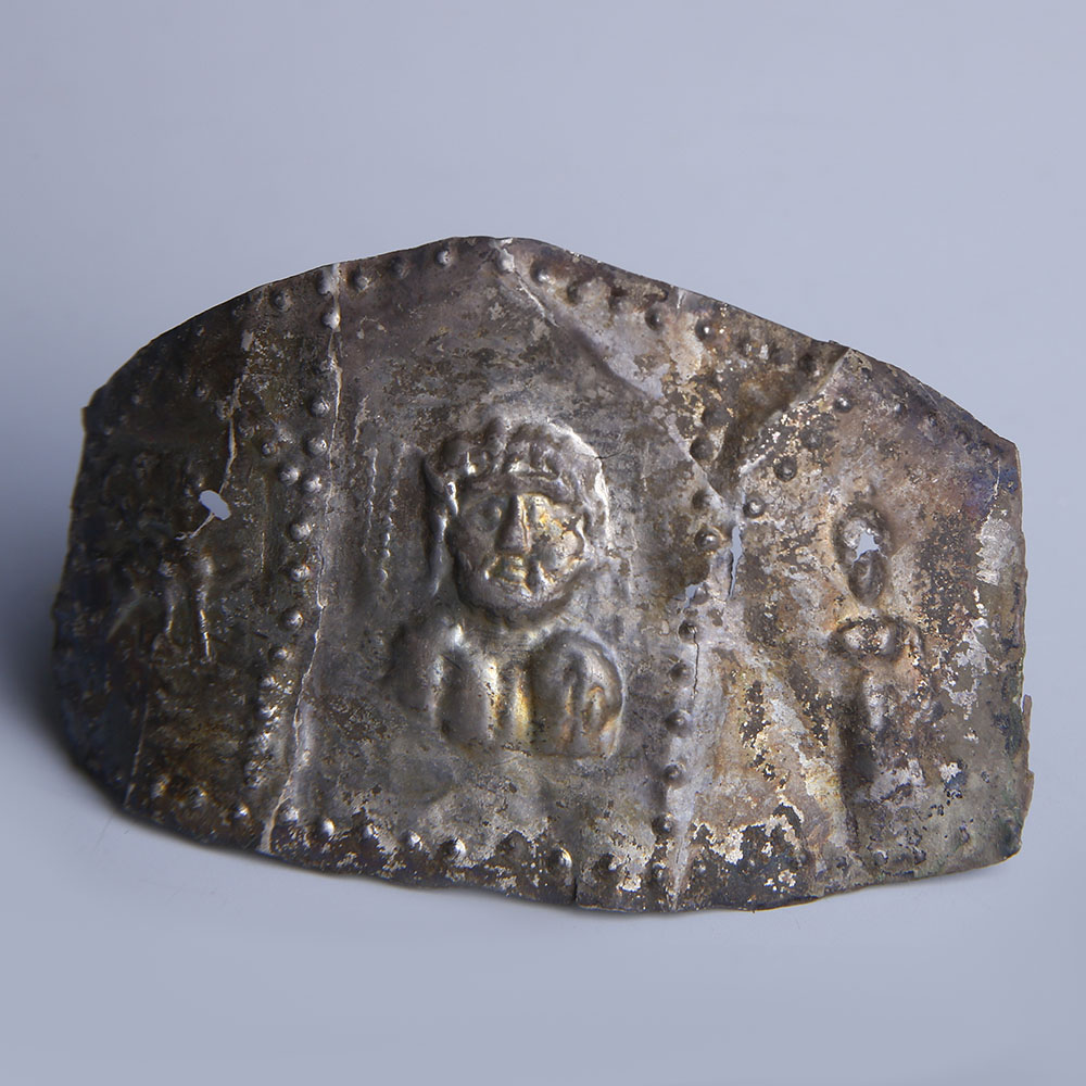 Phoenician Silver Funerary Diadem with Theseus Phoenician Silver Funerary Diadem with Theseus