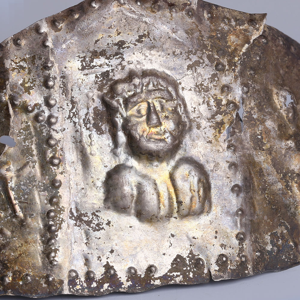 Phoenician Silver Funerary Diadem with Theseus Phoenician Silver Funerary Diadem with Theseus