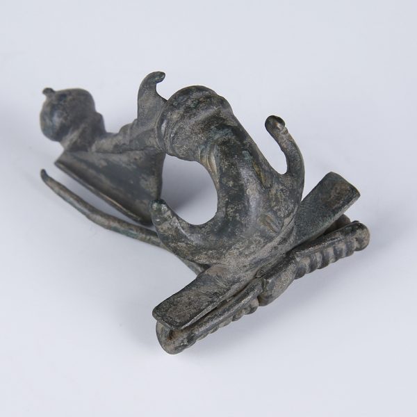 Ancient Roman Bronze Multi-Phallic Anchor Fibula