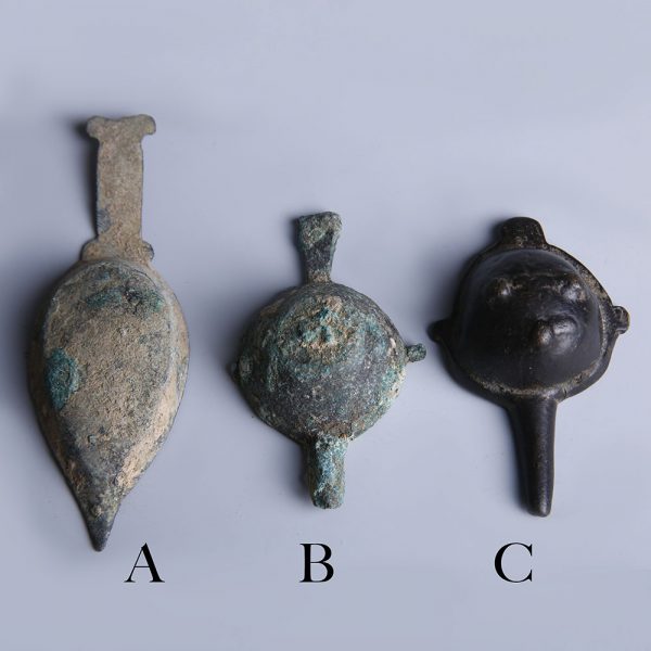 Selection of Fine Ancient Roman Bronze Oil Lamp Fillers