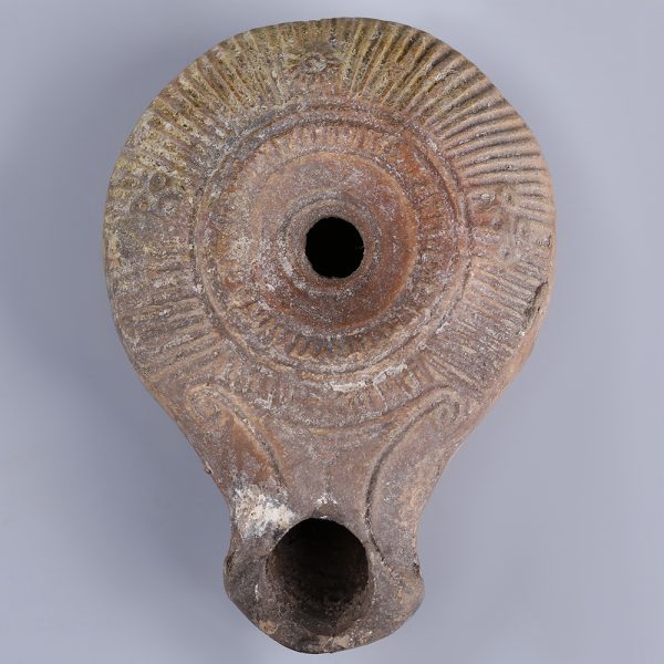 Fine Ancient Roman Samaritan Type Oil Lamp