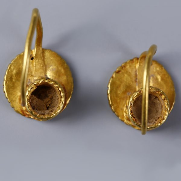 Achaemenid Gold Floral Earrings