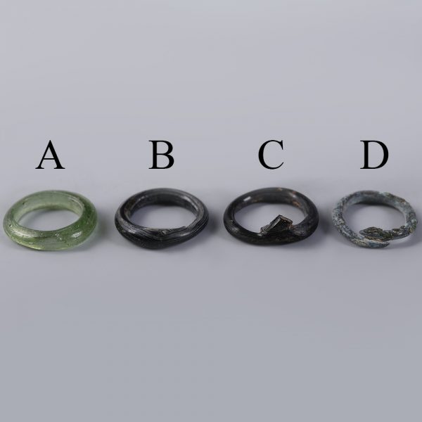 Selection of Ancient Roman Glass Rings