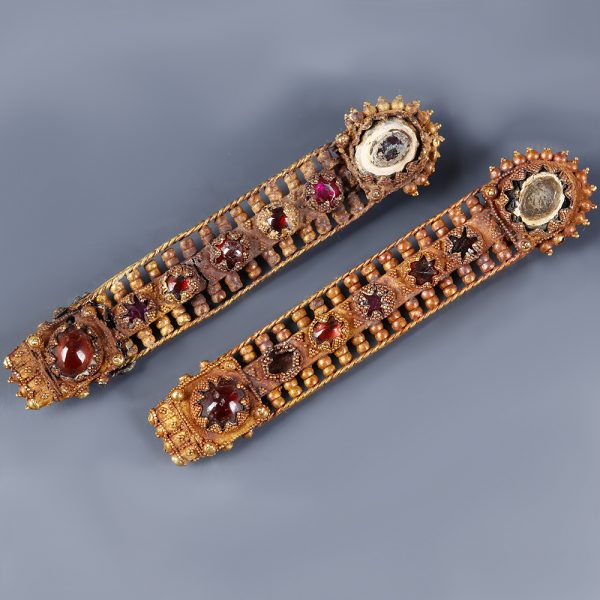 Byzantine Gold Appliques with Gold Granules and Garnets