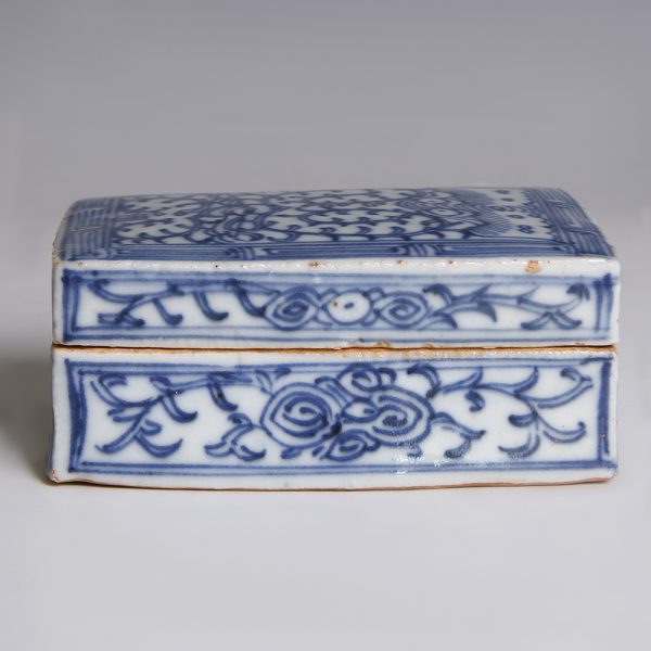Chinese Qing Dynasty Blue and White Box